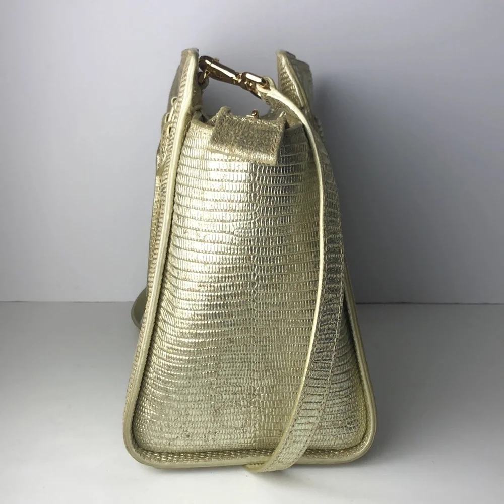 Michael Kors Selma Metallic Gold Satchel